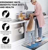 Tapis de cuisine anti-fatigue pour sol de cuisine, tapis rembourrés antidérapants, tapis de cuisine imperméables, tapis de confort pour se tenir debout
