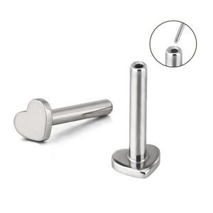 Gzn xuyên Titan threadless & đẩy Pin tam giác tim hoa labret bài - Product Image 2