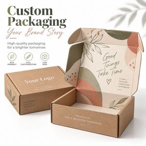 Custom Attractive Price Hot Sale Kraft Portable Biodegradable Environmental Compostable Corrugated Packaging Clothing Mailer <b>Box</b> - Product Image 1