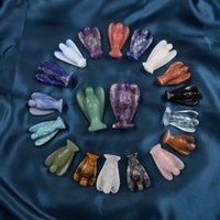 Vente en gros d'anges en cristal naturel de 1,5 pouce et 2 pouces, en quartz rose et améthyste, pour cadeau