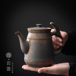 Retro <b>Ceramic</b> Teapot Large Capacity Household <b>Tea</b> Brewing <b>Pot</b> With Lid Pottery Kettle - Product Image 1
