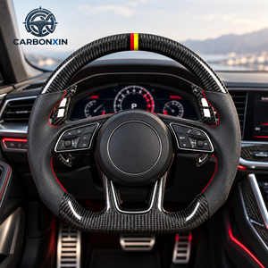 Volant de voiture en fibre de carbone pour Audi A1 A3 A4 A5 A6 A7 C5 C6 C7 C7.5 C8 B6 B7 B8 B8.5 B9 8v RS5 RS6 RS7 S5 S6 S7 - Product Image 2