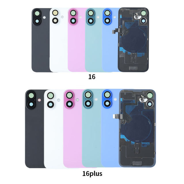 Big Hole Back Glass Panel for iphone 14 Plus Battery Cover for iphone 14 Pro Max 15 16 Rear Door with Back Glass Magnet Nfc