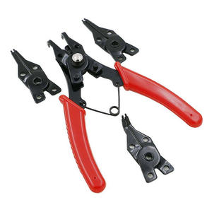 Pince à anneaux de retenue quatre-en-un rouge, interne et externe, pour le démontage et l'installation de ressorts, outil de réparation automobile - Product Image 1