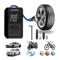 150 PSI Tire Inflator Portable Air Compressor, 12V DC Auto Shutoff Air Pump with Digital Pressure Gauge and Emergency LED Light