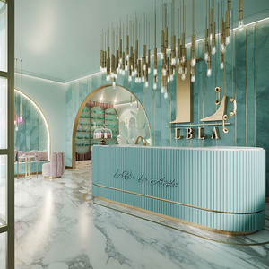 USA CA UK AU GER Local Stock moderno salone Boutique cassiere cassa Check-Out banco Design - Product Image 2