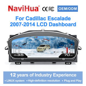มาตรวัดความเร็วแบบดิจิตอลดีไซน์ใหม่ของ Navihua ระบบ Linux จอ LCD สำหรับรถยนต์ Cadillac Escalade ปี 2007-2014 - Product Image 1