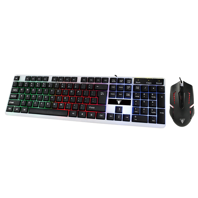 OEM Custom Factory Price Led RGB Backlit Gaming Keyboard Mouse Combos Wired Backlit Gaming Keyboard Set for Computer Pc Desktop