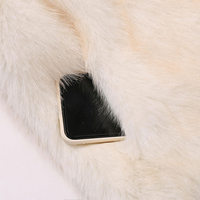 Manteau Tendance en Fausse Fourrure Shaggy pour Femme, Veste Chaude et Épaisse en Peluche pour l'Hiver, Col Élégant, Longue Fourrure Moelleuse, 100% Polyester, Vêtement d'Extérieur