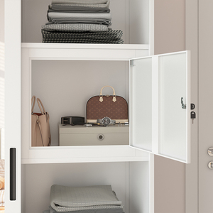 Armoire de style moderne personnalisée avec tringle de suspension, impression de motifs personnalisés, meubles en acier, placard en fer, armoire verrouillable, sécurité - Product Image 5