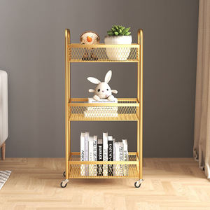 High Quality Modern Metal-Frame Three-Layer Multifunction Small Tool <b>Cart</b> Luxury Beauty Salon Furniture 50x28x100cm - Product Image 5