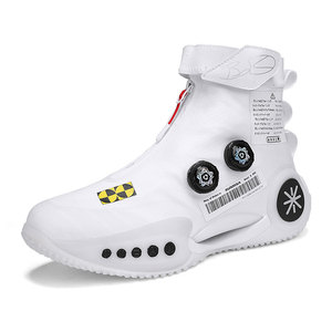 Chaussures de Basket-ball Montantes en Tricot Respirant Style Sportif d'Extérieur Professionnel Hommes Femmes Personnalisables avec Logo de Marque - Product Image 2