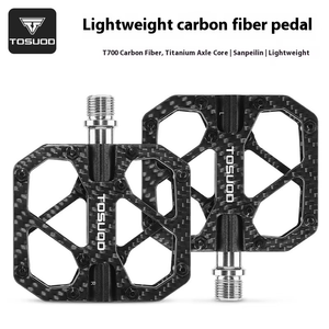 Pédale à trois roulements TOSUOD pour <span class=keywords><strong>VTT</strong></span> et vélos de route, en fibre de <span class=keywords><strong>carbone</strong></span> et axe en titane T700, corps en alliage d'aluminium pour le cyclisme en plein air - Product Image 6