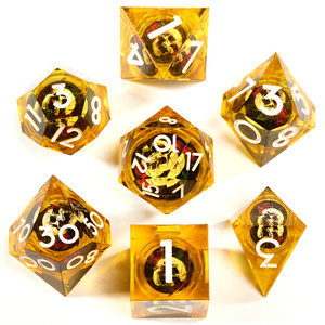 Con mèo nhỏ DND trò chơi máy nghe nhạc đẹp và phổ biến giáng sinh chất lỏng lõi nhựa sắc nét cạnh xúc xắc Bộ - Product Image 5