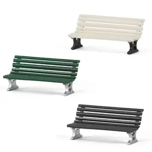 ZY38087 12 peças cadeiras de assento para estação de rua modelo 1:87 para jardim e parque, escala HO