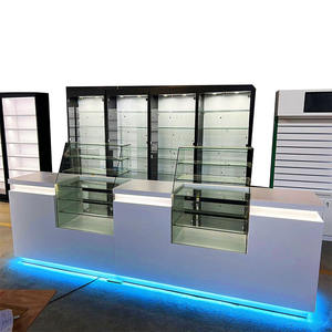 Banco Cassa per Tabaccheria Mobile Espositore per Smoke Shop Vetrina con Armadietti per Negozio di Fumo - Product Image 2
