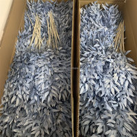 E-868 Plantes artificielles de haute qualité, plante décorative, feuilles de saule en tissu, feuilles de saule bleues