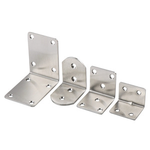 JINNATE Stainless Steel Angle Brackets 90 Degree L Shape Reinforced Shelf Support Furniture Connectors - Product Image 5