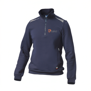 เสื้อสเวตเชิ้ตคอซิป แบรนด์ Ttake รุ่น Felpa สีน้ำเงิน ขนาด 2XL สำหรับใส่ทำงาน - Product Image 2