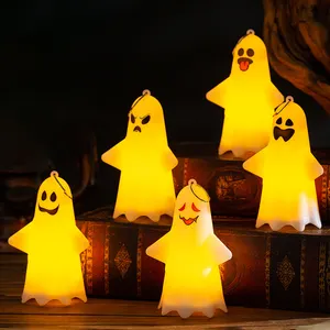 2023 Novo Design LED Plástico Halloween Fantasma Abóbora Holiday Party Decor Garland Fada Corda Luzes Decorações