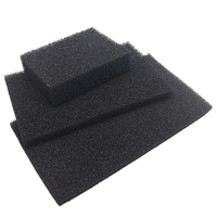 Feuille de mousse réticulée à mailles à cellules ouvertes en polyuréthane personnalisée Éponge filtrante à charbon actif