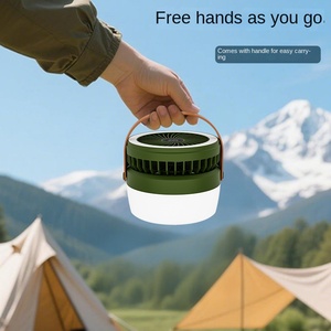 Lampe de camping solaire multifonctionnelle, ventilateur rechargeable, lampe de camping - Product Image 3