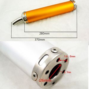 Escape para Motocicleta, Apto para NSR250, TZR125, TZM150, TSR, Modificación de Accesorios, Tubo Recto de Dos Tiempos 60x280 - Product Image 2