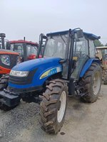 Tractor Agrícola Usado New Holland de 90hp, 4x4, Tractor para Jardín/Granja, Potente y en Buenas Condiciones