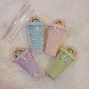 Gobelets en plastique à double paroi avec paille, motif <span class=keywords><strong>Mickey</strong></span> et <span class=keywords><strong>Minnie</strong></span> Mouse, avec nœud, 350 ml, 450 ml, 650 ml - Product Image 4