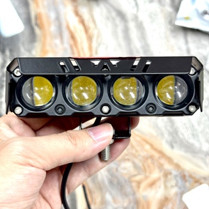 Đèn pha <span class=keywords><strong>LED</strong></span> mini bằng nhôm 3 4 5 6 bóng, hệ thống đèn chiếu sáng, đèn sương mù, đèn pha cho xe đạp, xe máy, màu trắng vàng nhấp nháy - Product Image 1