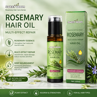 Ensemble professionnel pour la croissance des cheveux à la rosemaine 4 en 1 : shampooing, après-shampooing, masque capillaire et huile essentielle à la biotine et à la kératine