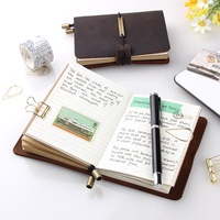 Agenda annuel A5 de style professionnel, organisateur à spirale avec fermeture à sangle élastique, idéal pour les cadeaux, emballé en vrac