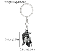 Porte-clés Casque des Spartiates Rétro, Porte-clés Casque des Spartiates pour Amis, Cadeaux Pendentifs Charmants pour Anniversaire