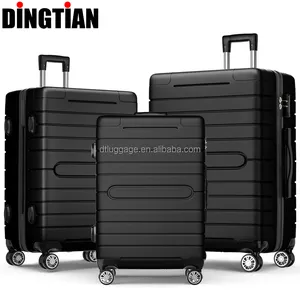 旅行行李箱Abs硬行李箱套件箱Tsa锁修理拉链可扩展防盗230d Liniing行李箱
