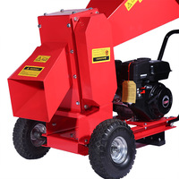 Broyeur de bois horizontal mobile 7 CV à essence OHV 4 temps, machine à couper le bois humide/sec, broyeur de bois segmenté, roulement 6 pièces
