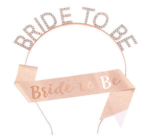 Go Party Wedding Hairbands Tiara Crown Rhinestone Full Diamond <strong>BRIDE</strong> <strong>to</strong> <strong>BE</strong> <strong>Headbands</strong> for Women <strong>Bride</strong> <strong>to</strong> <strong>Be</strong> Satin Sash Set - Product Image 4