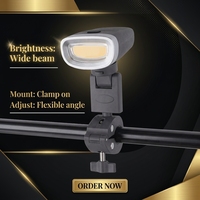 Lampe de barbecue rechargeable COB LED 300 lumens IP65 étanche USB-C Rotation à 360° 3 modes de gradation Portable pour le camping en plein air