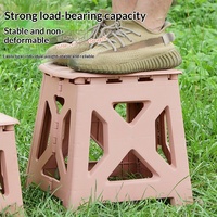 Tabouret pliant robuste en plastique de grande taille pour cuisine, salle de bain, extérieur, pêche, adultes, avec poignée
