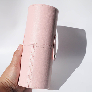 Lot de 12 pinceaux de maquillage de luxe avec logo personnalisé, sac en cuir pour pinceaux de maquillage végétalien professionnel - Product Image 1