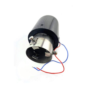 Punta de escape de fibra de carbono con luz LED, tubo recto para modificación de automóviles, actualización de General Motors - Product Image 4