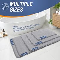 Tapis de sol de salle de bain CF antidérapant, doux, absorbant, séchage rapide, épais, en mousse à mémoire de forme, lavable en machine