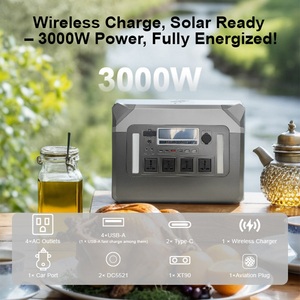 Nouvelle arrivée - Station d'alimentation portable LiFePO4 25,6V100AH 3000W avec lampe torche solaire et contrôleur MPPT pour le camping - Product Image 3