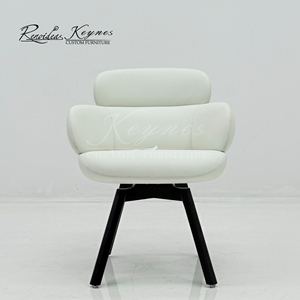 Keynes Strong Manufacturing Strength minimalist dining chair Cream White Custom Office Furniture - Product Image 1