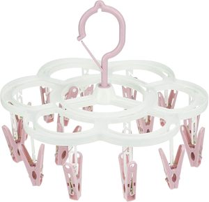 Hot Selling Petal Shape Multifunctional Plastic Sock Drying <b>Hanger</b> with 12pegs - Product Image 1