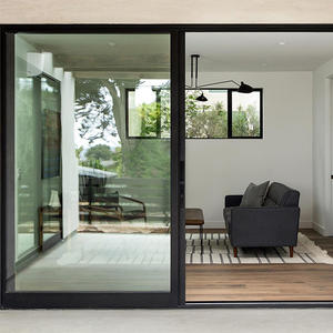 أبواب منزلقة مخصصة من الألومنيوم عازلة للصوت وكفاءة الطاقة مع زجاج مقسى للفناء والأبواب المنزلقة للاستخدام الداخلي - Product Image 6