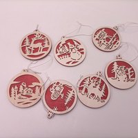 MDF Maßgefertigter Weihnachtsbaum-Anhänger Weihnachtsparty-Dekoration Festtagsgeschenk