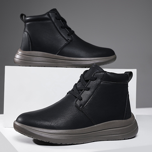 Bottes Martin décontractées et tendance pour hommes, exclusivité transfrontalière, grande taille, tige en cuir ultra-fibre, nouvelle semelle extérieure EVA antidérapante - Product Image 1