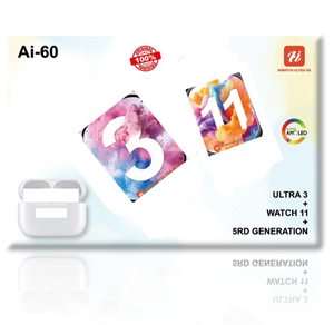 Reloj Inteligente ZongX Ai-60 de Bajo Precio con Auriculares Inalámbricos TWS de Doble Cabezal, Carga Inalámbrica y <span class=keywords><strong>7</strong></span> Correas Diferentes - Product Image 1