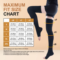 Chaussettes de compression 15-20 mmHg 20-30 mmHg Chaussettes de compression pour infirmières Chaussettes de compression sportives pour hommes et femmes