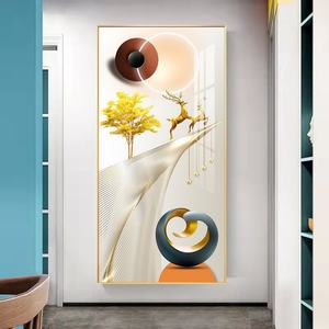 Peinture suspendue LED en porcelaine cristalline irisée, Cheval blanc sur toile, Lumineuse à chaque regard, Art d'ambiance - Product Image 4